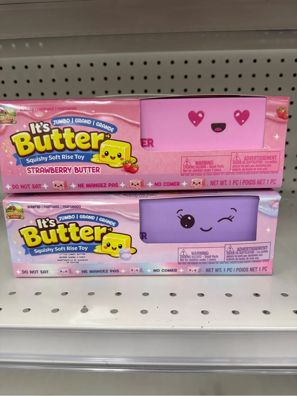 2 Scented It's Butter Cotton Candy Strawberry Squishy Farms Pink Purple Toy 10